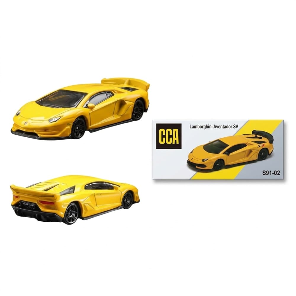 Cca 1:64 Lambo Aventador SVJ Collection Cool Car Series(yellow)